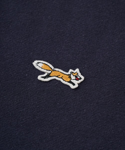 聯名款狐狸刺繡半拉鍊刷毛衛衣