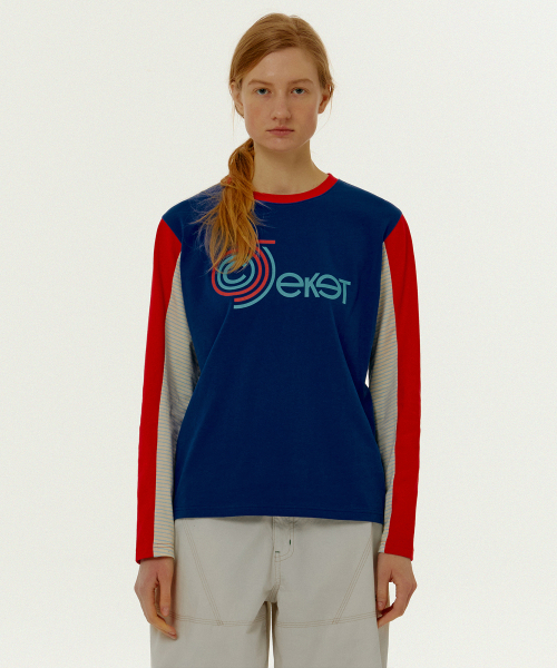 TEKET(テケット)の「CT Curve Colorblock L/S Tee Blue(Tシャツ/カットソー・メンズ・その他・SMALL/MEDIUM/LARGE)」の1枚目の写真