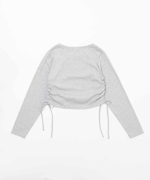 WEGO(ウィゴー)の「WEGO/【26年秋冬新作】ドロストラメリブトップス(Tシャツ/カットソー・レディース・ブラック/グレー・FREE)」の22枚目の写真