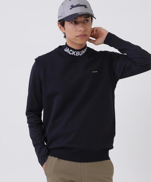 Jack Bunny!!(ジャックバニー)の「3WAYニットベスト付き長袖モックネックシャツ (MENS)(アンサンブル・メンズ・ベージュ/ネイビー・X-LARGE)」の2枚目の写真