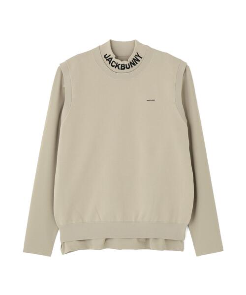 Jack Bunny!!(ジャックバニー)の「3WAYニットベスト付き長袖モックネックシャツ (MENS)(アンサンブル・メンズ・ベージュ/ネイビー・X-LARGE)」の6枚目の写真