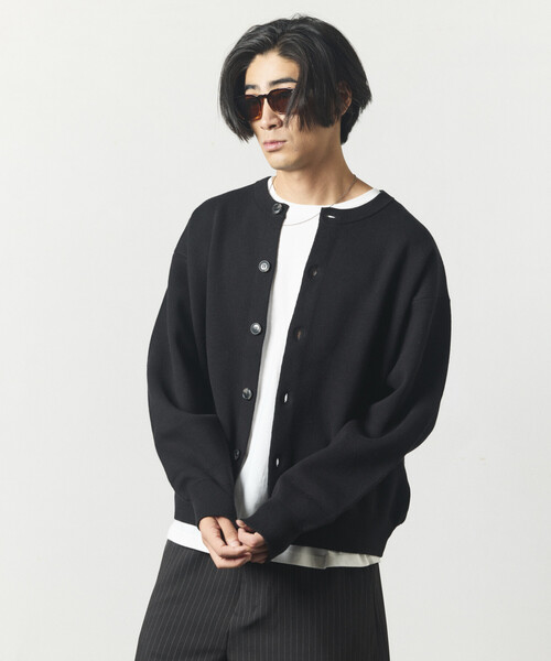 FREAK'S STORE(フリークスストア)の「ウォッシャブル スウェットライク クルーネックニット カーディガン/静電気ケア(カーディガン/ボレロ・メンズ・チャコールグレー/ブラック/ブラウン/ブルーグリーン/オフホワイト・LARGE/MEDIUM)」の17枚目の写真