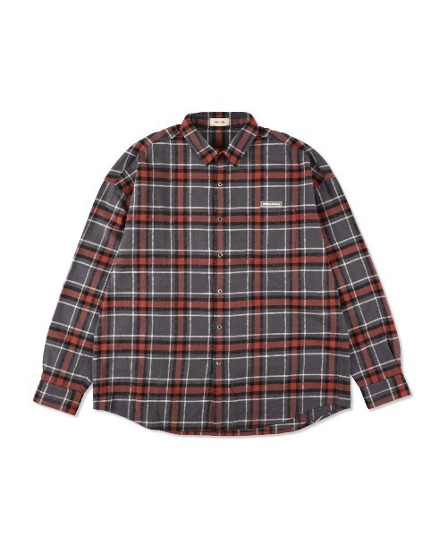 WIND AND SEA（ウィンダンシー）の「OVERSIZED BIG LOGO L/S SHIRT（シャツ/ブラウス・メンズ・ブルー/レッド・SMALL/LARGE/X-LARGE/MEDIUM）」の4枚目の写真