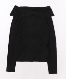 【WEB限定】リボンオフショルニットトップス