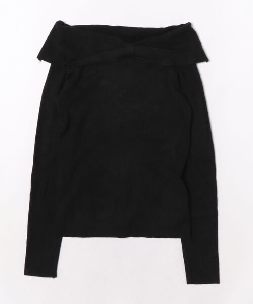 STAY MOTION(ステイモーション)の「【WEB限定】リボンオフショルニットトップス(ニット/セーター・レディース・レッド/アイボリー/ブラック・F)」の2枚目の写真