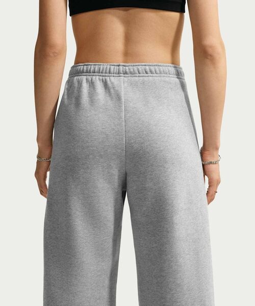 NIKE(ナイキ)の「ナイキ Studio Fleece ミディアムウェイト ウィメンズ ミッドライズ ワイドレッグパンツ / Nike Studio Fleece Medium Weight Women's Mid-Rise Wide-Leg Pants IM8103-063 Dark Grey Heather(スウェットパンツ・レディース・グレー系その他・XS/XL/L/S/M)」の3枚目の写真
