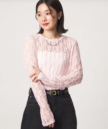 【WEB限定】<at ease>レース カットソー