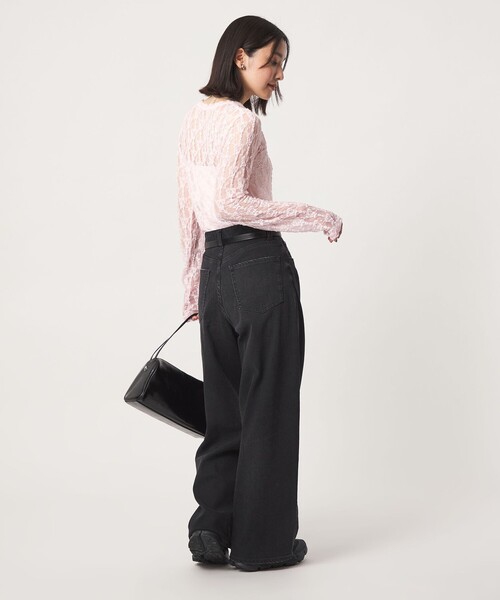 green label relaxing(グリーンレーベルリラクシング)の「【WEB限定】<at ease>レース カットソー(Tシャツ/カットソー・レディース・ライトピンク/ホワイト/ブラック/ライトブルー・FREE)」の9枚目の写真