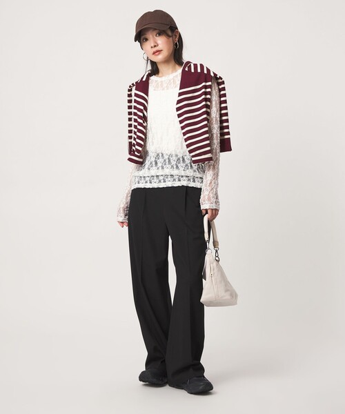 green label relaxing(グリーンレーベルリラクシング)の「【WEB限定】<at ease>レース カットソー(Tシャツ/カットソー・レディース・ライトピンク/ホワイト/ブラック/ライトブルー・FREE)」の15枚目の写真