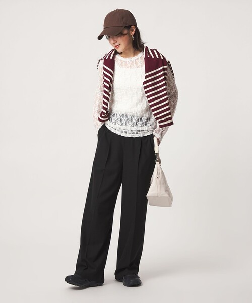 green label relaxing(グリーンレーベルリラクシング)の「【WEB限定】<at ease>レース カットソー(Tシャツ/カットソー・レディース・ライトピンク/ホワイト/ブラック/ライトブルー・FREE)」の16枚目の写真