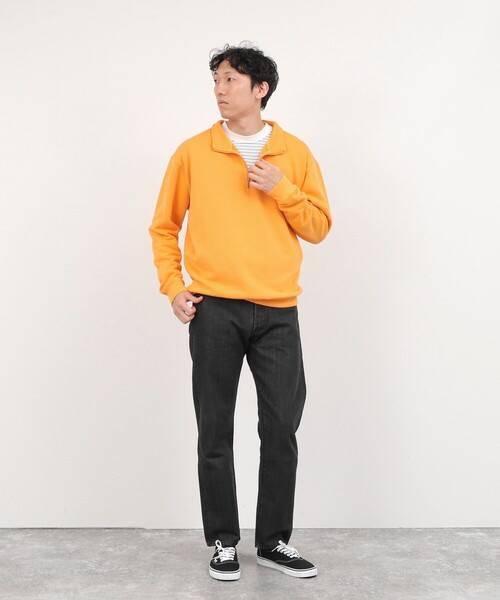BARNS OUTFITTERS(バーンズアウトフィッターズ)の「BARNS OUTFITTERS別注 スウェットハーフジップ 26AW(スウェット・メンズ・ブラウン/ライトグレー/チャコールグレー/オレンジ・S/M/L)」の18枚目の写真