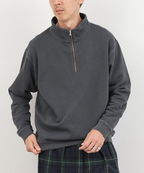 BARNS OUTFITTERS(バーンズアウトフィッターズ)の「BARNS OUTFITTERS別注 スウェットハーフジップ 26AW(スウェット・メンズ・ブラウン/ライトグレー/チャコールグレー/オレンジ・S/M/L)」の6枚目の写真