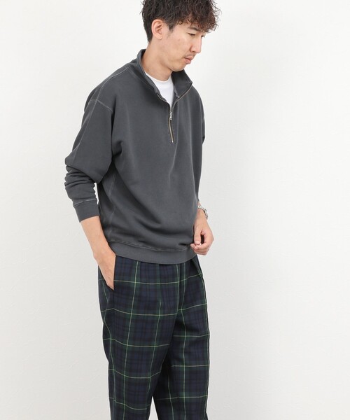 BARNS OUTFITTERS(バーンズアウトフィッターズ)の「BARNS OUTFITTERS別注 スウェットハーフジップ 26AW(スウェット・メンズ・ブラウン/ライトグレー/チャコールグレー/オレンジ・S/M/L)」の10枚目の写真