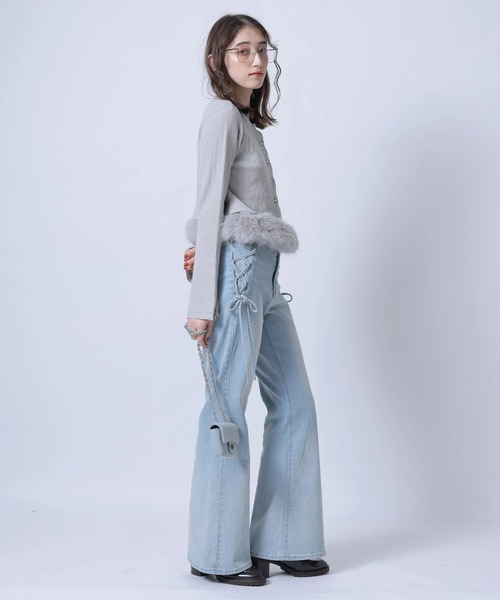 Rirandture(リランドチュール)の「サイドレースアップ美脚デニムパンツ(その他パンツ・レディース・ライトブルー/ネイビー/グレー・0/XS-Long/1/2)」の12枚目の写真
