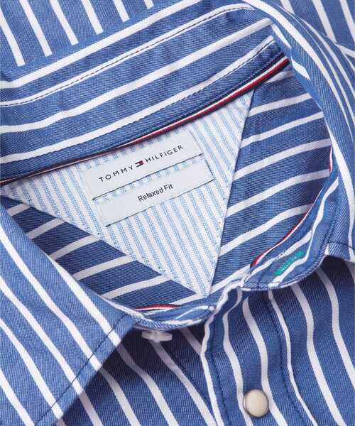 TOMMY HILFIGER(トミーヒルフィガー)の「インディゴストライプクレストウェスタンシャツ(シャツ/ブラウス・メンズ・グレー・SMALL/X-LARGE/LARGE/MEDIUM)」の5枚目の写真