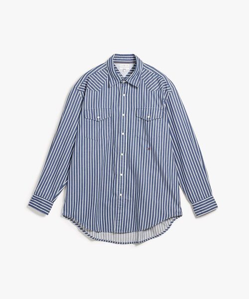 TOMMY HILFIGER(トミーヒルフィガー)の「インディゴストライプクレストウェスタンシャツ(シャツ/ブラウス・メンズ・グレー・SMALL/X-LARGE/LARGE/MEDIUM)」の6枚目の写真
