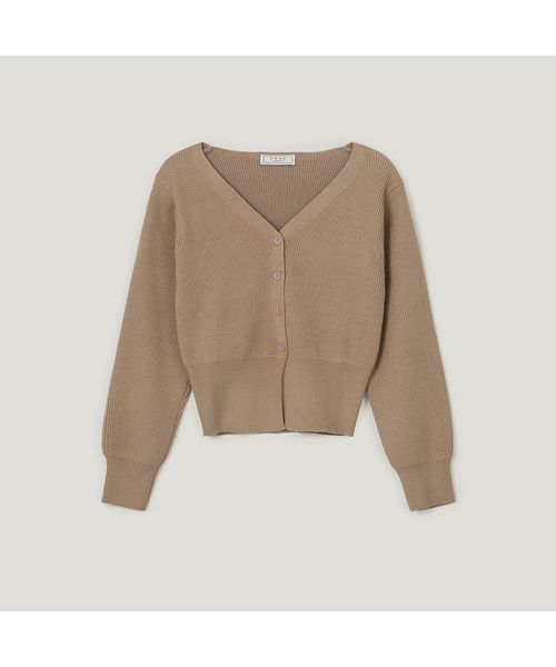 TWEE（トゥウィー）の「コアス ラウンド/Vネック 長袖ニットカーディガン（カーディガン/ボレロ・レディース・ライトグレー/ブラック/ベージュ/ネイビー/アイボリー/グレー系その他/ベージュ系その他/アイボリー系・FREE）」の6枚目の写真