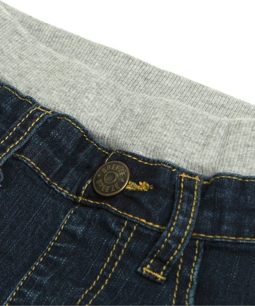 BREEZE（ブリーズ）の「ウエストリブスキニーパンツ（デニムパンツ・キッズ・ブラック/サックスブルー/ネイビー・95/140/80/90/110/130/100/120）」の13枚目の写真