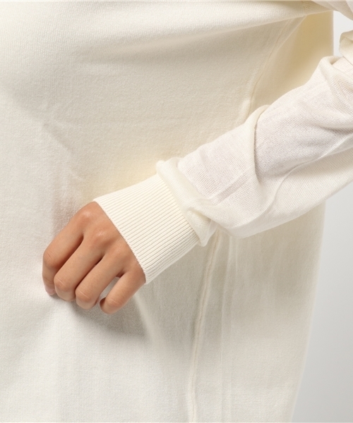 Bou Jeloud(ブージュルード)の「《春まで着れる》まろやかVネックチュニック(ニット/セーター・レディース・キャメル/レッド/ブラック/オフホワイト/ブラウン/グリーン/グレー・FREE)」の20枚目の写真