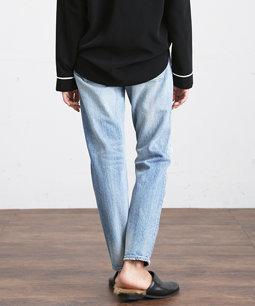 Denime(ドゥニーム)の「【MadeInJapan】クラッシュスリムストレートデニム(デニムパンツ・レディース・インディゴブルー・X-SMALL/SMALL/MEDIUM)」の20枚目の写真