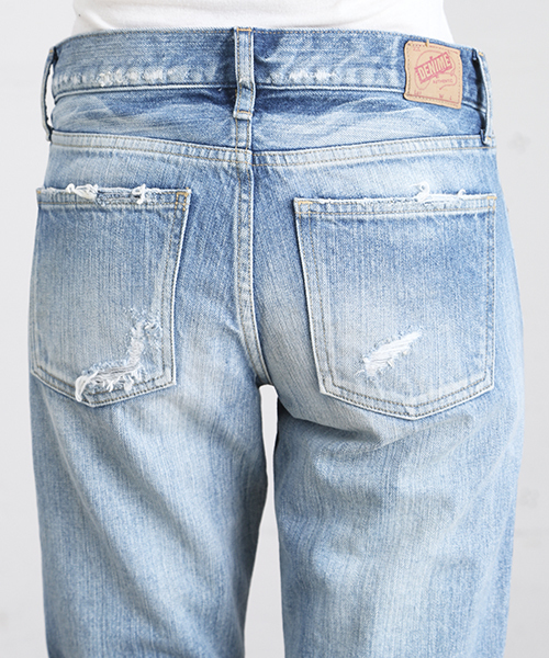 Denime(ドゥニーム)の「【MadeInJapan】クラッシュスリムストレートデニム(デニムパンツ・レディース・インディゴブルー・X-SMALL/SMALL/MEDIUM)」の17枚目の写真