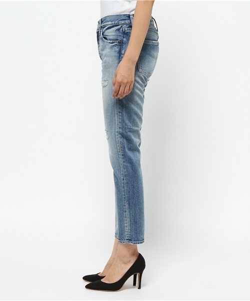Denime(ドゥニーム)の「【MadeInJapan】クラッシュスリムストレートデニム(デニムパンツ・レディース・インディゴブルー・X-SMALL/SMALL/MEDIUM)」の8枚目の写真