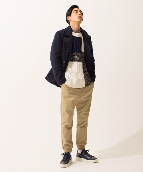 WEGO（ウィゴー）の「WEGO/Pコート（ピーコート・メンズ・キャメル/ブラック/ダークグレー/ネイビー/ワイン・MEDIUM/SMALL/LARGE）」の9枚目の写真