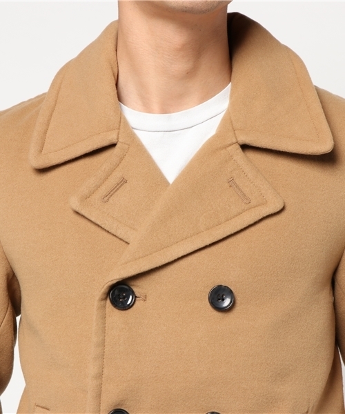 WEGO（ウィゴー）の「WEGO/Pコート（ピーコート・メンズ・キャメル/ブラック/ダークグレー/ネイビー/ワイン・MEDIUM/SMALL/LARGE）」の17枚目の写真