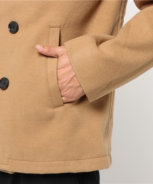 WEGO（ウィゴー）の「WEGO/Pコート（ピーコート・メンズ・キャメル/ブラック/ダークグレー/ネイビー/ワイン・MEDIUM/SMALL/LARGE）」の19枚目の写真