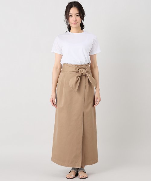 plage(プラージュ)の「コットンギャバベルテッドロングスカート◆(スカート・レディース・カーキ/ベージュ/ホワイト・36/34/38)」の18枚目の写真