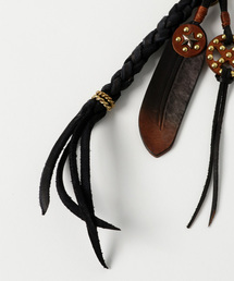 CALEE　KNITTING LEATHER KEY RING CALEE（キャリー）の「CALEE/キャリー STUDS & KNITTING LEATHER