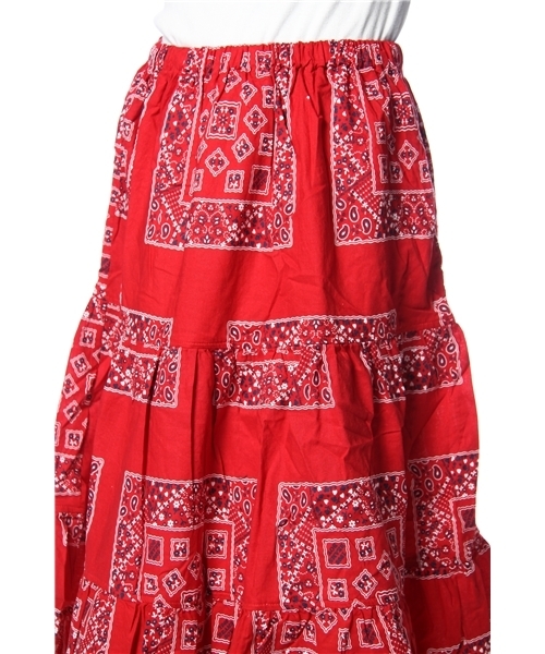 BEAMS BOY（ビームスボーイ）の「BEAMS BOY / バンダナ3段 スカート **（スカート・レディース・レッド/グリーン/ネイビー・ONE SIZE）」の6枚目の写真