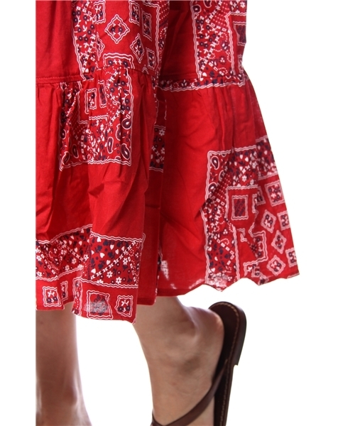 BEAMS BOY（ビームスボーイ）の「BEAMS BOY / バンダナ3段 スカート **（スカート・レディース・レッド/グリーン/ネイビー・ONE SIZE）」の7枚目の写真