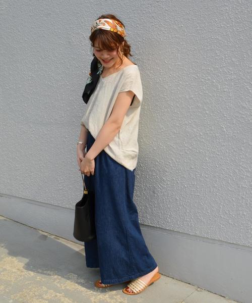 SHIPS（シップス）の「アイリッシュリネンノースリーブブラウス◇（シャツ/ブラウス・レディース・ライトホワイト/ピンク/ベージュ・ONE SIZE）」の10枚目の写真