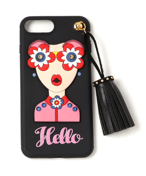 lala Born（ララボーン）の「【lalaBorn/ララボーン】グラサンガール立体ラバーバージョンiPhone7, 7PLUS, iPhone8, 8PLUS（スマホケース/カバー・レディース・ブラック×ホワイト/レッド/ライトピンク/ブラック×イエロー/ブラック×ピンク・L/M）」の12枚目の写真