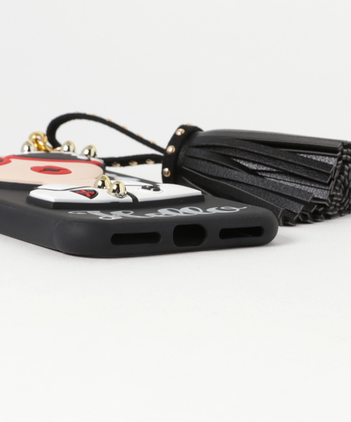 lala Born（ララボーン）の「【lalaBorn/ララボーン】グラサンガール立体ラバーバージョンiPhone7, 7PLUS, iPhone8, 8PLUS（スマホケース/カバー・レディース・ブラック×ホワイト/レッド/ライトピンク/ブラック×イエロー/ブラック×ピンク・L/M）」の9枚目の写真