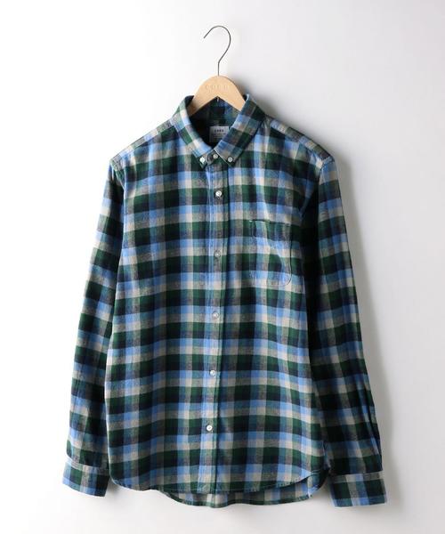 coen（コーエン）の「ネルチェックシャツ1（シャツ/ブラウス・メンズ・ダークグリーン/コバルトブルー/ダークブラウン/ベージュ・LARGE/MEDIUM/X-LARGE/SMALL）」の18枚目の写真