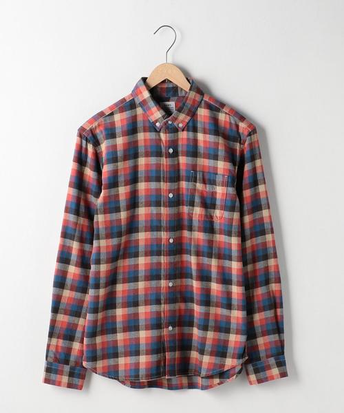 coen（コーエン）の「ネルチェックシャツ1（シャツ/ブラウス・メンズ・ダークグリーン/コバルトブルー/ダークブラウン/ベージュ・LARGE/MEDIUM/X-LARGE/SMALL）」の20枚目の写真