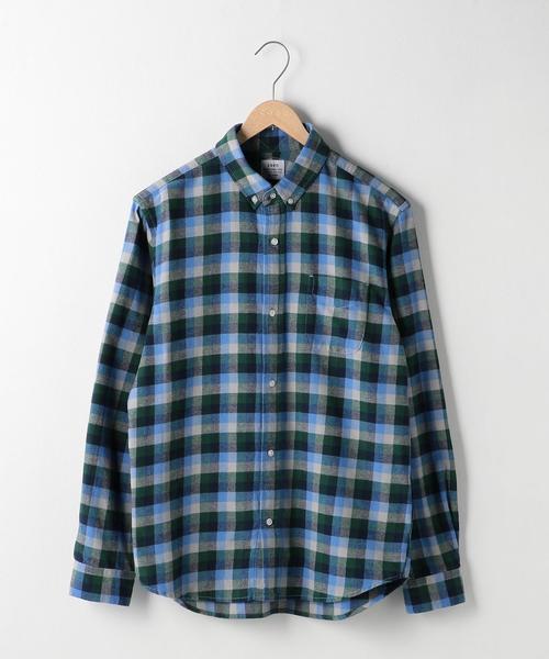 coen（コーエン）の「ネルチェックシャツ1（シャツ/ブラウス・メンズ・ダークグリーン/コバルトブルー/ダークブラウン/ベージュ・LARGE/MEDIUM/X-LARGE/SMALL）」の10枚目の写真