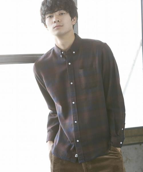 coen（コーエン）の「ネルチェックシャツ1（シャツ/ブラウス・メンズ・ダークグリーン/コバルトブルー/ダークブラウン/ベージュ・LARGE/MEDIUM/X-LARGE/SMALL）」の11枚目の写真