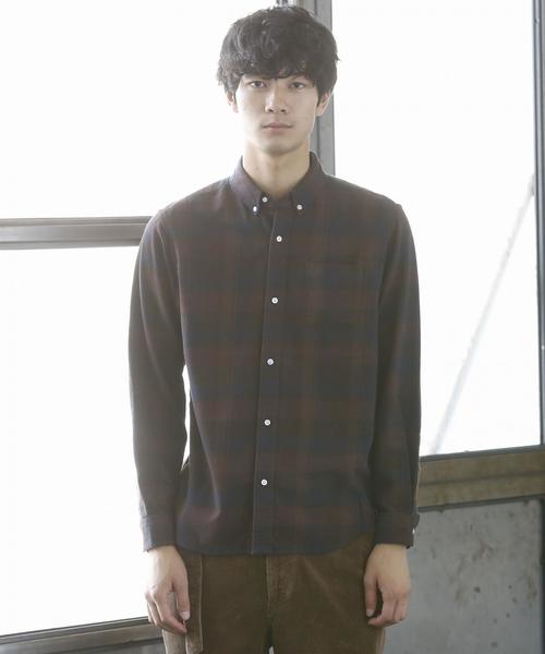 coen（コーエン）の「ネルチェックシャツ1（シャツ/ブラウス・メンズ・ダークグリーン/コバルトブルー/ダークブラウン/ベージュ・LARGE/MEDIUM/X-LARGE/SMALL）」の12枚目の写真