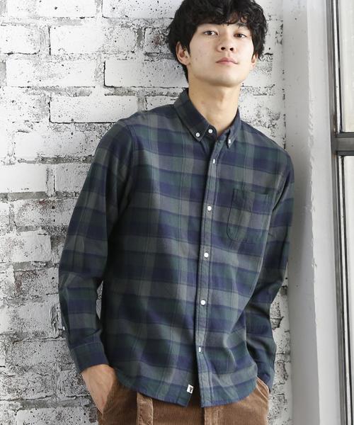 coen（コーエン）の「ネルチェックシャツ1（シャツ/ブラウス・メンズ・ダークグリーン/コバルトブルー/ダークブラウン/ベージュ・LARGE/MEDIUM/X-LARGE/SMALL）」の15枚目の写真