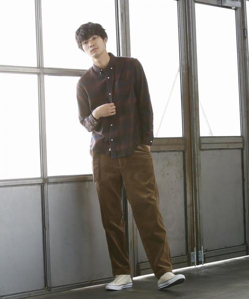 coen（コーエン）の「ネルチェックシャツ1（シャツ/ブラウス・メンズ・ダークグリーン/コバルトブルー/ダークブラウン/ベージュ・LARGE/MEDIUM/X-LARGE/SMALL）」の8枚目の写真