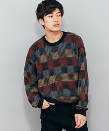 SENSE OF PLACE by URBAN RESEARCH | ブロックチェックセーター(ニット/セーター)
