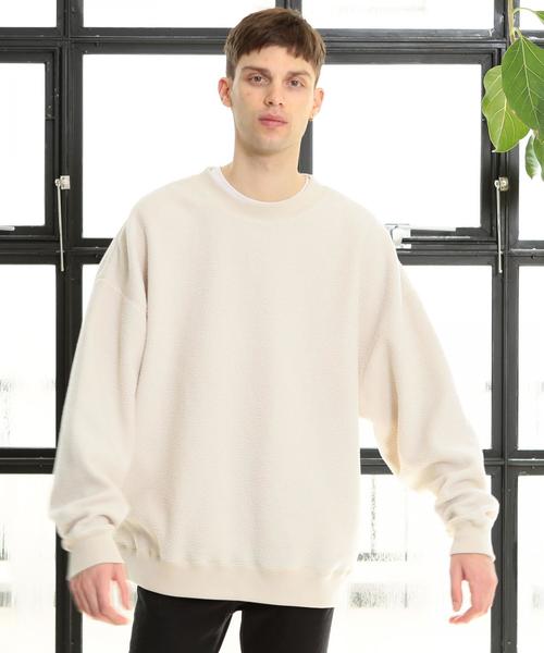 BEAUTY&YOUTH UNITED ARROWS（ビューティーアンドユースユナイテッドアローズ）の「【WEB限定】 by ボアフリース スーパービッグ スウェット ◆（スウェット・メンズ・オフホワイト/ブラック/ターコイズブルー/シャーベット・SMALL/MEDIUM/LARGE）」の2枚目の写真