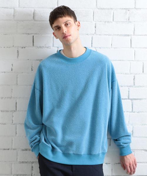 BEAUTY&YOUTH UNITED ARROWS（ビューティーアンドユースユナイテッドアローズ）の「【WEB限定】 by ボアフリース スーパービッグ スウェット ◆（スウェット・メンズ・オフホワイト/ブラック/ターコイズブルー/シャーベット・SMALL/MEDIUM/LARGE）」の4枚目の写真