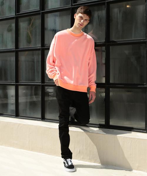 BEAUTY&YOUTH UNITED ARROWS（ビューティーアンドユースユナイテッドアローズ）の「【WEB限定】 by ボアフリース スーパービッグ スウェット ◆（スウェット・メンズ・オフホワイト/ブラック/ターコイズブルー/シャーベット・SMALL/MEDIUM/LARGE）」の10枚目の写真