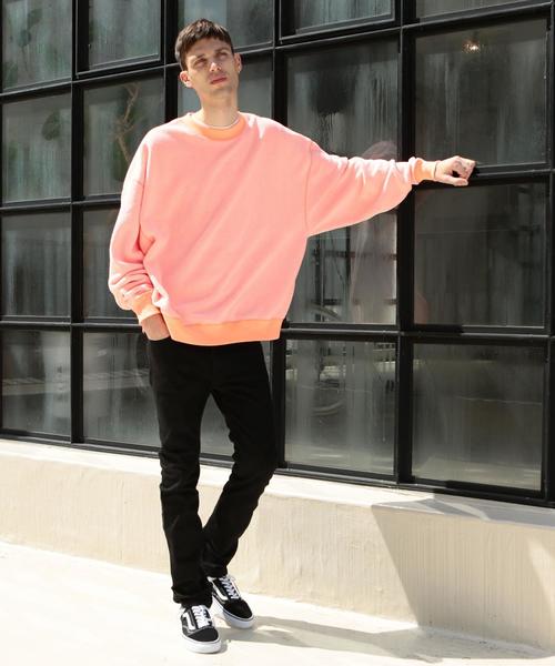 BEAUTY&YOUTH UNITED ARROWS（ビューティーアンドユースユナイテッドアローズ）の「【WEB限定】 by ボアフリース スーパービッグ スウェット ◆（スウェット・メンズ・オフホワイト/ブラック/ターコイズブルー/シャーベット・SMALL/MEDIUM/LARGE）」の12枚目の写真