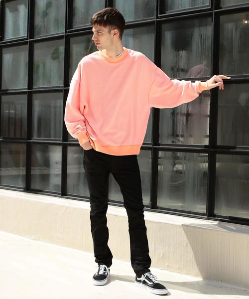 BEAUTY&YOUTH UNITED ARROWS（ビューティーアンドユースユナイテッドアローズ）の「【WEB限定】 by ボアフリース スーパービッグ スウェット ◆（スウェット・メンズ・オフホワイト/ブラック/ターコイズブルー/シャーベット・SMALL/MEDIUM/LARGE）」の5枚目の写真