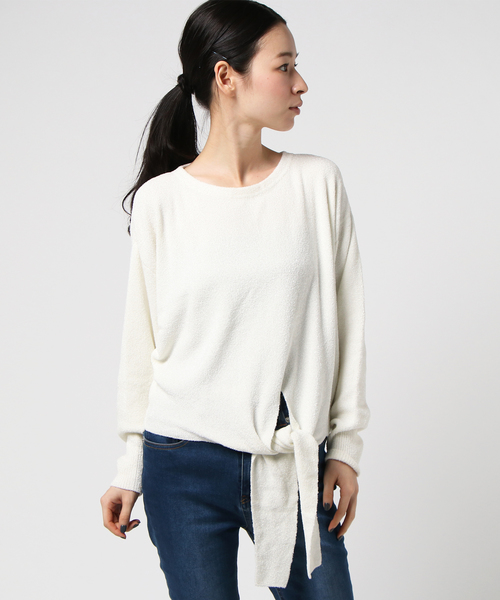 セール トップス 前結びモールヤーンニットトップ ニット セーター Egoist エゴイスト のファッション